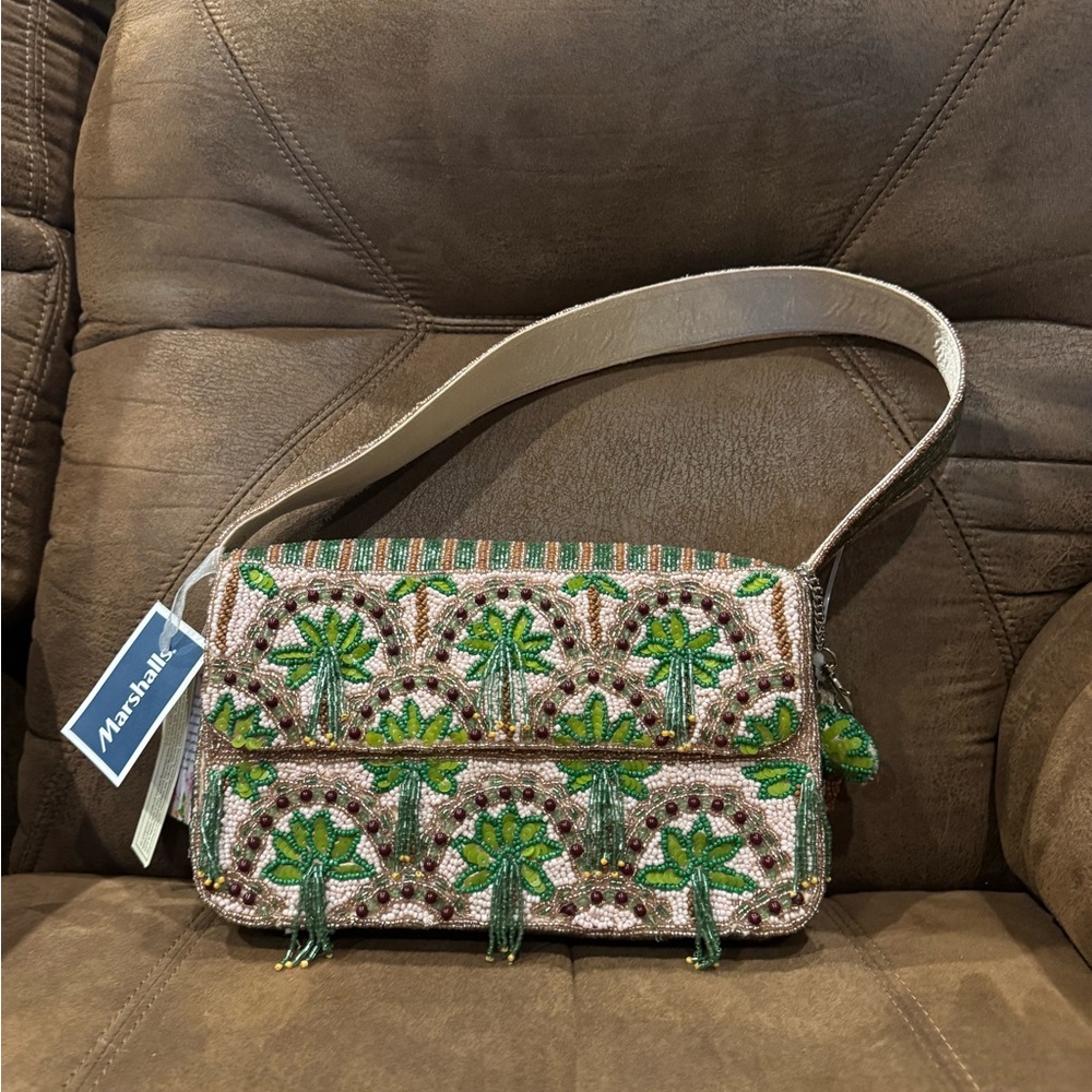 VIRAL Marshalls Palm Tree Beaded Bag